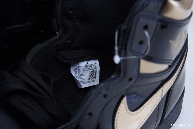 MaikeSneakers HIGH 1 BLACK JORDAN RETRO GOLD 555088-032 AIR (2020) METALLIC 0801